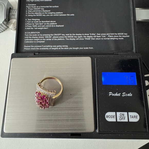 Watch Video / Heirloom 14K Gold Ruby and Diamond Cocktail Ring - Picture 8 of 13